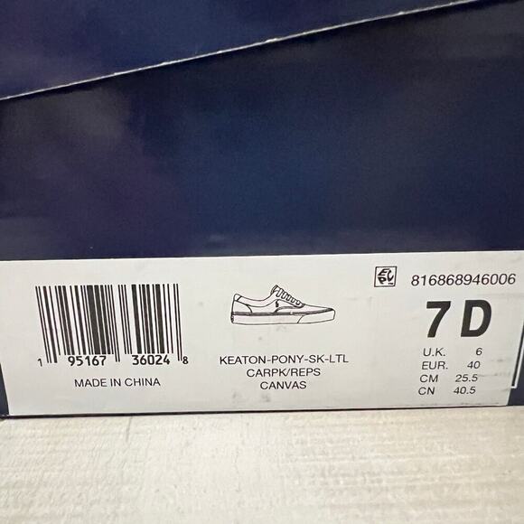 POLO RALPH LAUREN KEATON PONY SK-LTL MEN'S SIZE 7D SNEAKERS PINK COLOR NAVY PONY - Picture 3 of 9